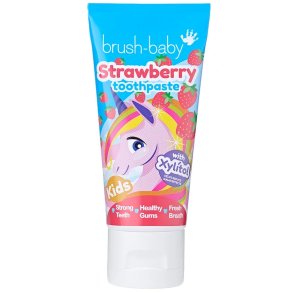 Brush-Baby Natural Strawberry Zahnpasta f�r Kinder ab 3 Jahren mit Xylitol (50 ml)