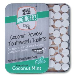Dr. Ginger�s Coconut Mint Munnskylltabletter med Xylitol (60 stk.)