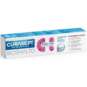 Hydroxylapatit Kinderzahnpasta CURASEPT Biosmalto Baby-Kid Strawberry 6 Months–6 Years (50 ml)