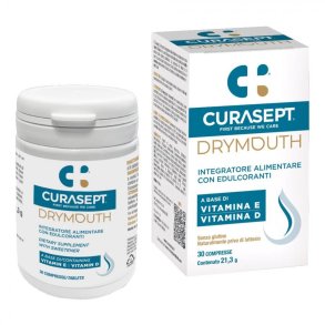 Curasept DryMouth Tablets gegen Mundtrockenheit mit Vitamin E & D (30 St.)