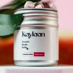 Kaylaan Watermelon Tannkremtabletter med Nano-Hydroxyapatit – fluorfri (90 stk.)