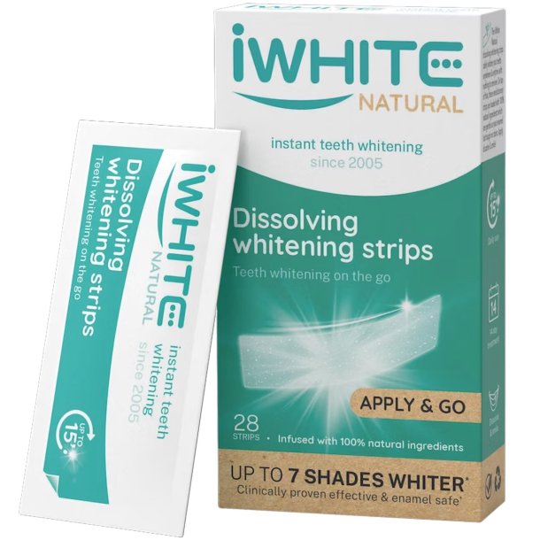 iWhite Natural Dissolving Whitening Strips (28 stk.)