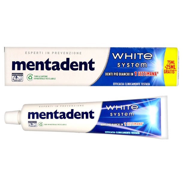 Mentadent White System Original Tannkrem (100 ml.)