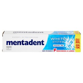 Whitening Tannkrem MENTADENT White System Crystal Gel (100 ml.)