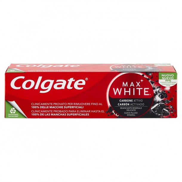 Colgate Max White Stain Protect Charcoal Tannkrem (75 ml.)