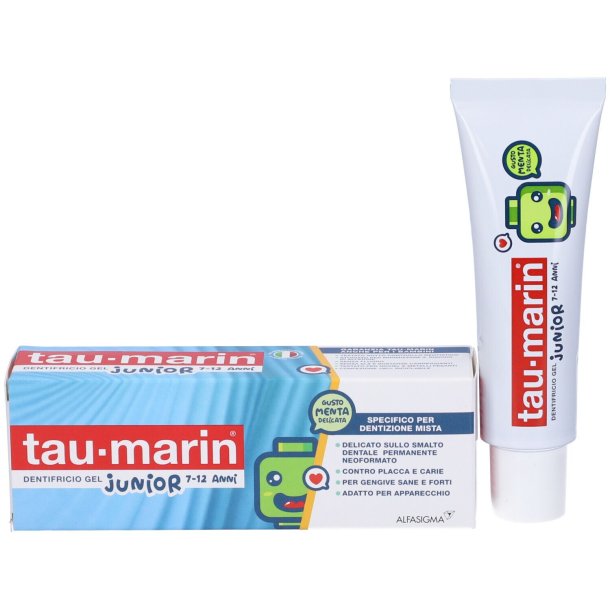 Tau-Marin Junior Lasten hammastahna Erythritolilla - 7–12 vuotta - Ilman fluoria (75 ml.)