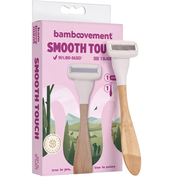 Bamboovement Smooth Touch Body-rakhyvel med bambuhandtag &amp; 5 blad