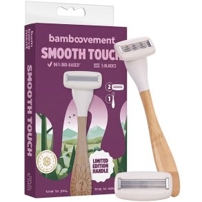 Bamboovement Smooth Touch Body rakhyvel Limited Edition  bambuhandtag & 2 rakhuvuden