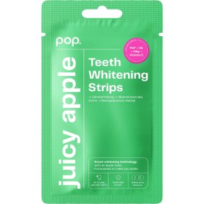 POP Juicy Apple Teeth Whitening Strips med PAP & Hydroxyapatit  7 behandlinger
