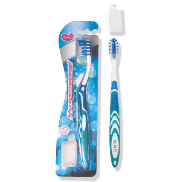 Dealo Professional Tandb�rste med Beskyttelsesh�tte - Medium