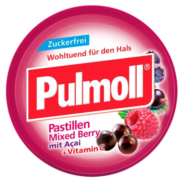 Pulmoll Mixed Berry Sukkerfri Pastiller med A�a� &amp; Vitamin C � 50 g