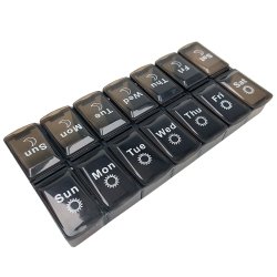 Pilleske Stor Dobbelt Pilleboks Morgen Aften