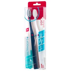 2 stk. Ultrasoft Tandbrster Edel+White Flosserbrush