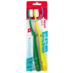 2 stk. Ultrasoft Tandbrster Edel+White Flosserbrush