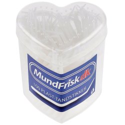 100 stycken. Hjrtformad plasttandpetare