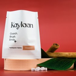 Hydroxyapatite Tandpasta Tabletter KAYLAAN Cinnamon &amp; Xylitol (pose 90 stk.)