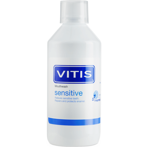 Munvatten fr knsliga tnder Vitis Sensitive 500 ml.