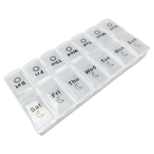 Pilleske Stor Dobbelt Pilleboks Morgen Aften LYS/LYS