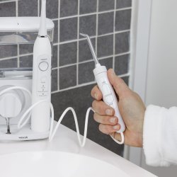 Waterpik Sensonic Complete Care Munddusche und elektrische Zahnb�rste (sonisch) mit 10 Druckstufen