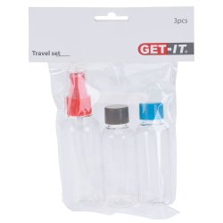 Rejseflasker med spray - 3 stk. beholdere + 1 forstver