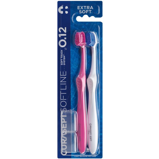 Curasept Softline Tandborstar 2 st. Extra Soft 0,12