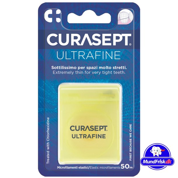 Curasept Tandtrd Klorhexedin Ultrafine uden voks 50 mtr.