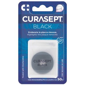 Curasept Floss Svart Klorhexedin 50 mtr.