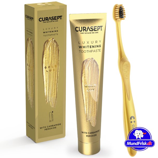 Tandblekning Tandkrm Curasept Luxury Gold + Tandborste