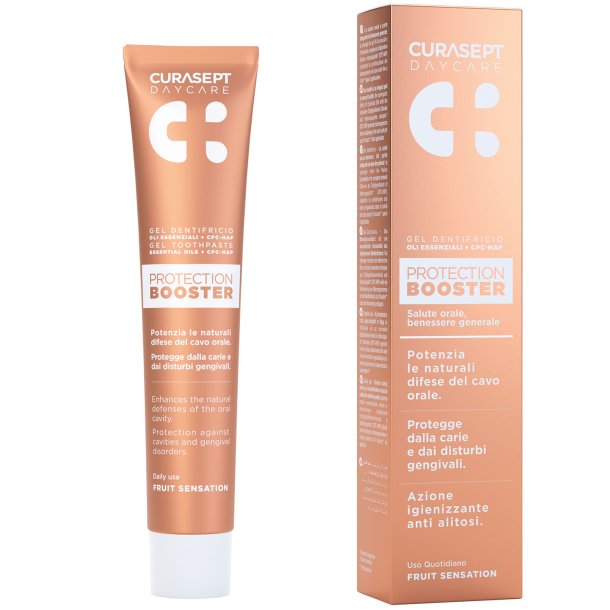  CURASEPT Xylitol Tandkrm DayCare Protection Booster Fruit Sensation 75 ml.