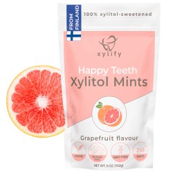 Xylitol sugtabletter XYLIFY Happy Teeth Mints Grapefrukt 245 st.