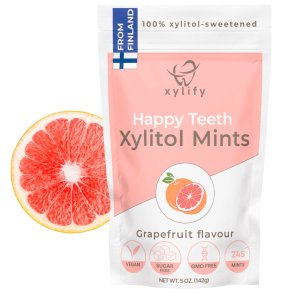 Xylitol sugtabletter XYLIFY Happy Teeth Mints Grapefrukt 245 st.