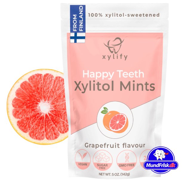 Xylitol sugtabletter XYLIFY Happy Teeth Mints Grapefrukt 245 st.