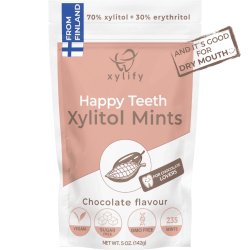 Xylitol Pastiller XYLIFY Happy Teeth Mints Chocolate 240 stk.
