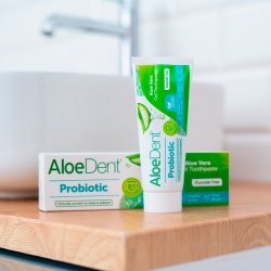 ALOEDENT Probiotic Aloe Vera Gel 75 ML. � Dentifrice sans fluor avec probiotiques et xylitol