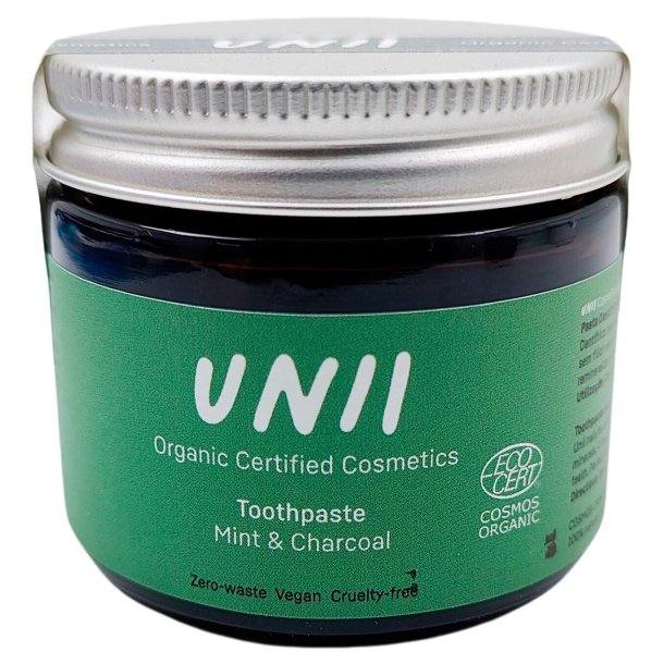 Ekologisk tandkrm Unii Mint & Charcoal
