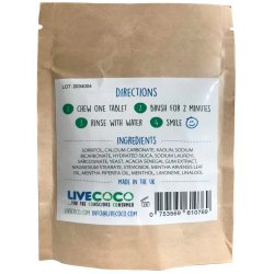 Tandpasta Tabletter Live Coco Peppermint Fluorfri Refill 60 stk.