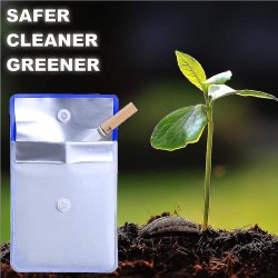 Taschenaschenbecher aus Aluminium und Pappe