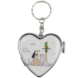 Pilleboks Hjerteformet Metal Pilleboks Dyremotiver