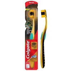 Colgate Tandborste 360 Charcoal Guld MJUK