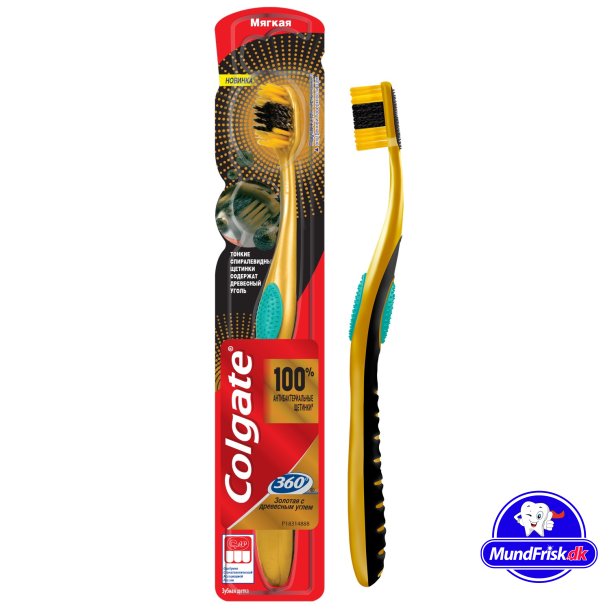 Colgate Zahnb&uuml;rste 360&deg; Charcoal Gold SOFT