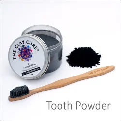 The Clay Cure No. 3 Activated Charcoal tannkrempulver med xylitol (70 g)