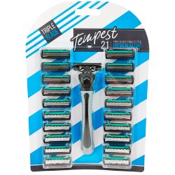Rasierer + 20 Rasierklingen TEMPEST Herren- Razor mit drei Klingen