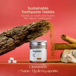 Dentifrice en pastilles hydroxyapatite KAYLAAN Cinnamon &amp; Xylitol (90 pcs)