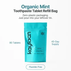 Kaylaan Refill Zahnputztabletten mit Hydroxyapatit und Bio-Mint (Beutel 90 St.)