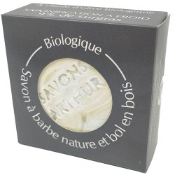 kologisk barberspe Savons Arthur 100 gr. + Bambusskl