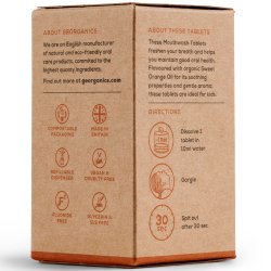 Naturlig Mundskyl Tabletter Georganics Orange 180 stk.