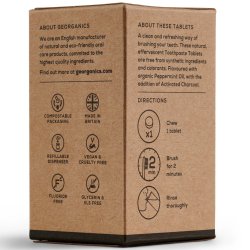 Mineral tannkremtabletter Georganics aktivt kull