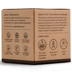 Naturlig Tandpasta Pulver Georganics Activated Charcoal 60 ml