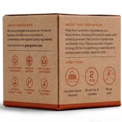 Organisk mineraltannkrem Georganics Orange Fluorfri 120 ml