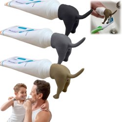 Pooping Dog Butt Tandpasta Dispenser Besrgende Hund